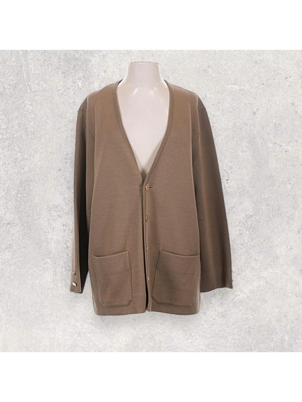Vintage St. Croix Shop 100% Wool Made in USA Brown Button Up Cardigan Sweater S